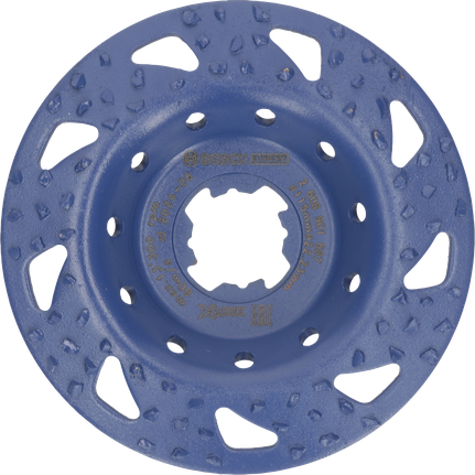 Cabezal de rectificado de carburo para múltiples materiales Bosch EXPERT, con inclinación gruesa.
